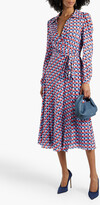 Thumbnail for your product : Diane von Furstenberg Abigail printed stretch-mesh midi wrap dress