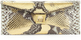 Thumbnail for your product : Kara Ross Prunella Stretch Python Clutch Bag
