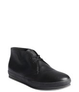 Thumbnail for your product : Prada Sport black leather striped midsole chukka boots