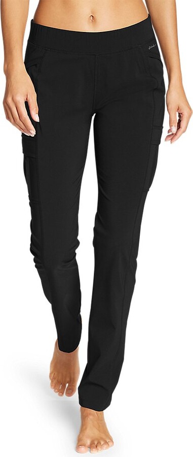 Eddie Bauer Women's Escapelite Slim Ankle Pants, Black, X-Small at   Women's Clothing store