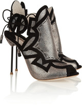 Thumbnail for your product : Webster Sophia Cutout metallic leather sandals