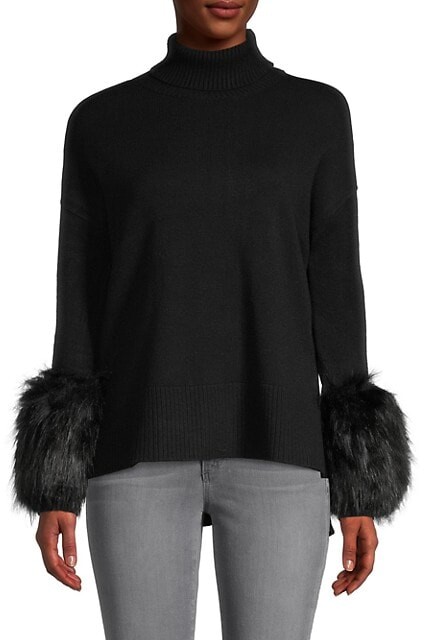 black fur sweater
