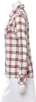 Thumbnail for your product : Maje Plaid Button-Up Top