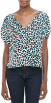 Thumbnail for your product : Milly Cheetah-Print Silk Top