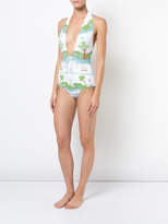 Thumbnail for your product : Le Sirenuse halter neck one piece swimsuit