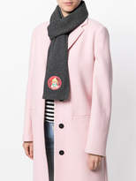 Thumbnail for your product : Moschino ribbed logo plaque scarf