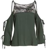 Thumbnail for your product : Ella Moss Tie Sleeve Cold Shoulder Top