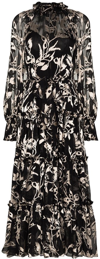zimmermann black long sleeve dress