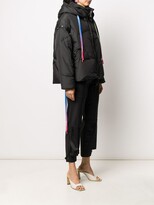 Thumbnail for your product : KHRISJOY Rainbow Drawstrings Puffer Jacket