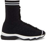 Fendi - Baskets montantes noires Stretch Sock