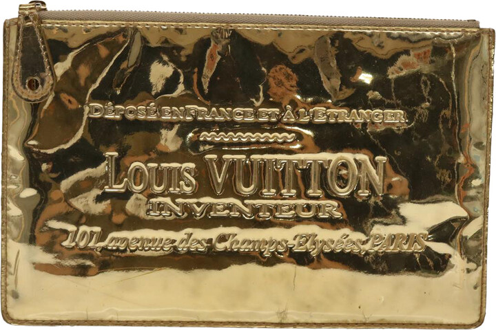 Louis Vuitton Gold Mirror Inventeur Wristlet Pochette Louis Vuitton