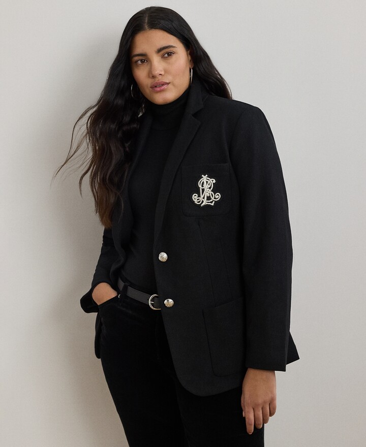 Lauren Ralph Lauren Plus Size Jacquard Blazer