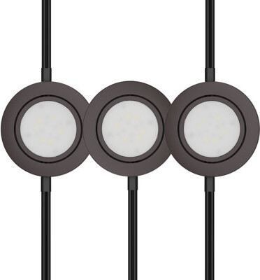 Inlight 2.75" Wide LED Puck Lights Kit, 2700K, Plug-in or Hardwired Installation, Swivel and Wired , Dimmable, 3 Packs