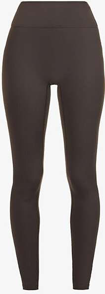Adanola Womens Coffee Bean Ultimate Tall Mid-Rise Stretch-Jersey Leggings Xs