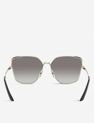 Prada PR 60XS 07B4K0 metal and mirror-coated square sunglasses