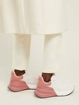 Thumbnail for your product : Alexander McQueen Runner Raised Sole Low Top Leather Trainers - Womens - Pink White