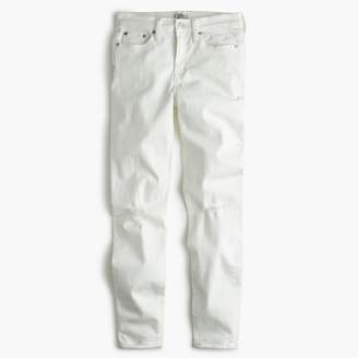 J.Crew 9" Destroyed High-Rise Toothpick Crop Jean In White