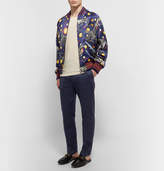Thumbnail for your product : Gucci Slim-Fit Tapered Webbing-Trimmed Cotton-Twill Trousers