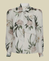 Thumbnail for your product : Ted Baker FARAI Elderflower bow neck blouse
