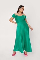 Thumbnail for your product : Nasty Gal Womens Plus Size Cowl Cold Shoulder Maxi Dress