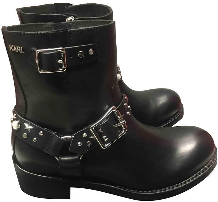 karl lagerfeld black boots