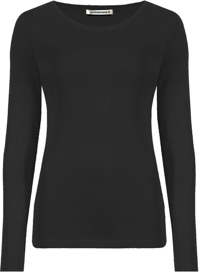 plain black fitted t shirt women's