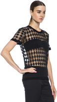 Thumbnail for your product : Acne Studios Bliss Knit Argyle Tee in Black