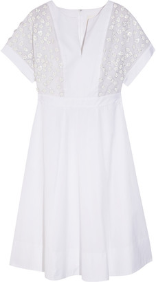J.Crew Collection + Thomas Mason embellished cotton-poplin dress