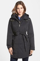 Thumbnail for your product : Ellen Tracy Belted Hooded Trench Coat