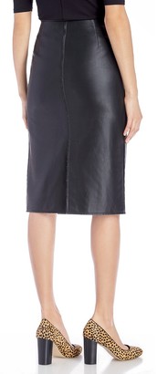 Sole Society Faux Leather Midi Skirt