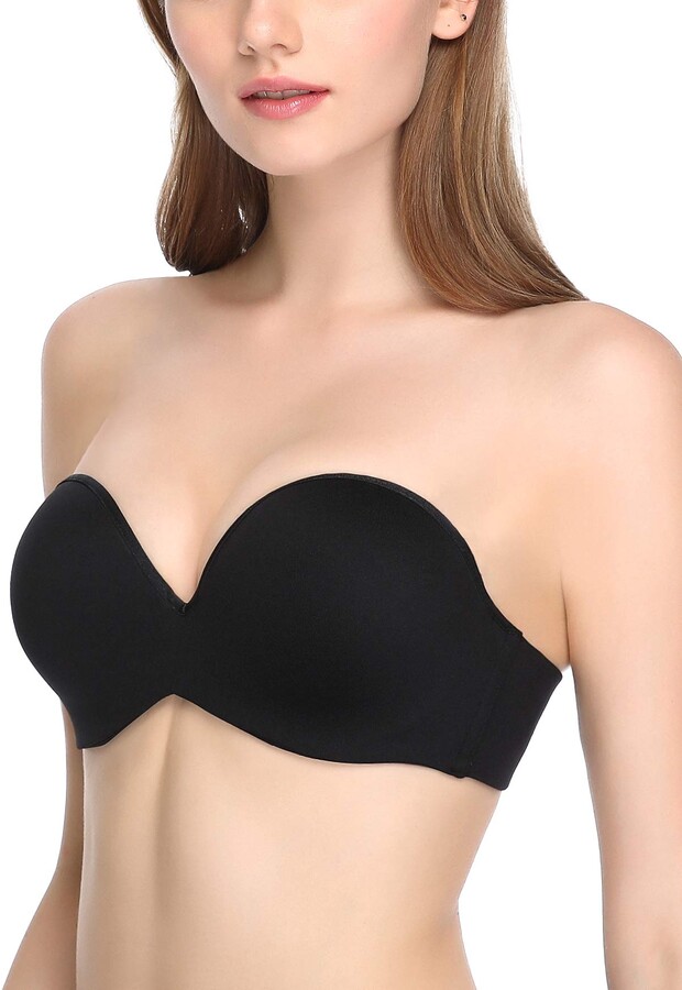 JOATEAY Strapless Bras for Large Bust Women Plus Size Convertible Underwire  Bra Lightly Padded - ShopStyle