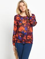 Thumbnail for your product : Savoir Floral Printed Gypsy Top