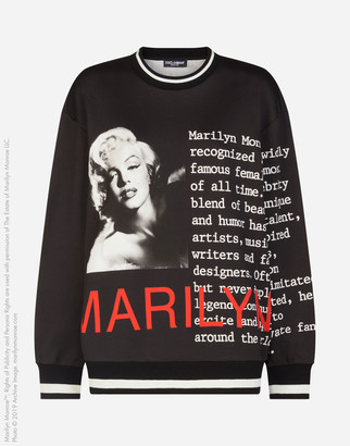 Dolce & Gabbana Jersey Sweatshirt With Marilyn Monroe Print