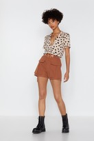 Thumbnail for your product : Nasty Gal Womens Pocket in Utility Shorts - Brown - 14
