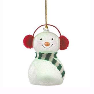 Lenox Wonderball Snowman Red Knit Muffs Ornament