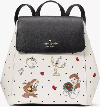 Kate Spade Disney X New York Beauty And The Beast Flap Backpack  