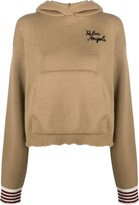 Thumbnail for your product : Palm Angels Embroidered Logo Knitted Hoodie