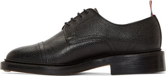 Thom Browne Black Pebbled Classic Derby Shoes