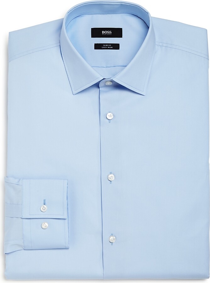 Boss Basic Solid Slim Fit Dress Shirt