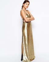 Thumbnail for your product : Finders Keepers Dream On Maxi Dress in Sequin with Cross Back