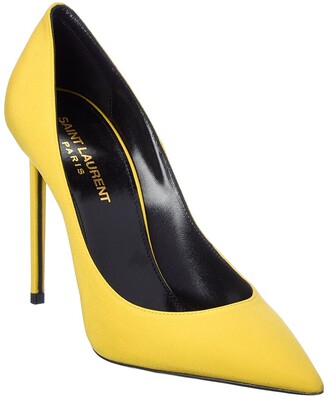 yellow ysl heels