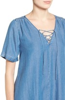 Thumbnail for your product : Lucky Brand Women's Lace-Up Chambray Shift Dress