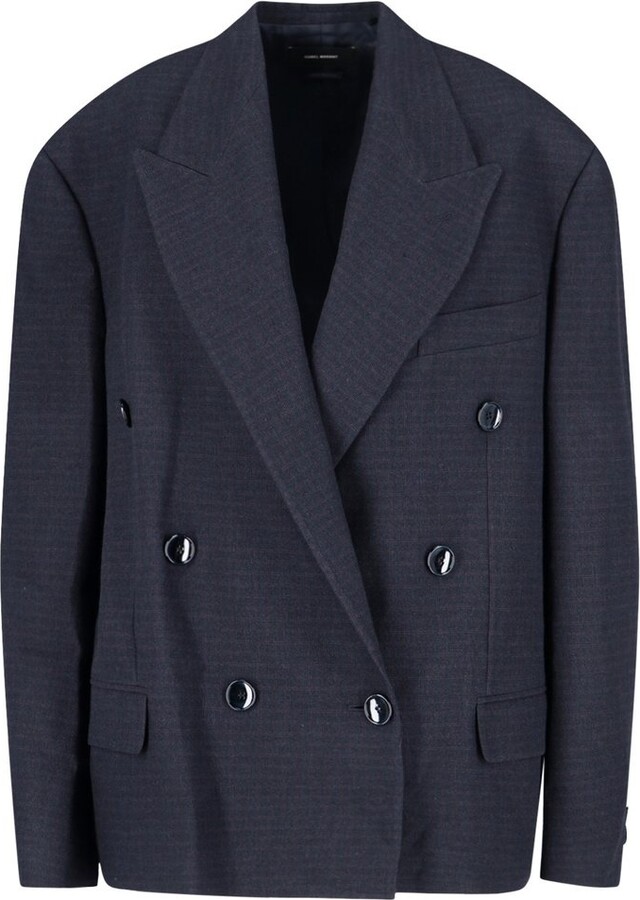 Navy Double Breasted Blazer/jacket | ShopStyle
