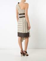 Thumbnail for your product : Sophie Theallet striped asymmetric dress