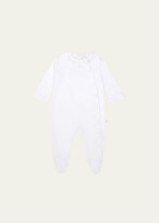Thumbnail for your product : Marie Chantal Girl's Wing Embroidered Velour Footie Pajamas, Size Newborn-18M