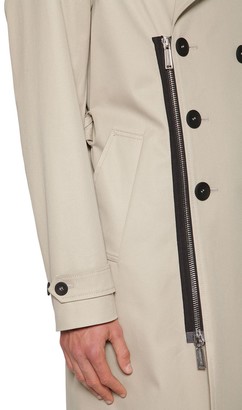 DSQUARED2 Printed Cotton Twill Trench Coat