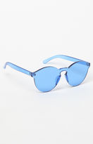 Thumbnail for your product : PacSun All Clear Blue Round Sunglasses