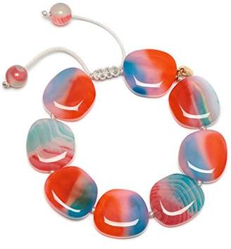 Lola Rose Women Multicolour Coral Agate Strand Bracelet of Length 18cm 693882