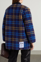 Thumbnail for your product : McQ Reversible Apppliquéd Checked Fleece And Quilted Shell Jacket - Blue
