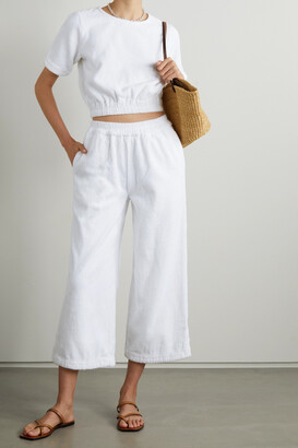 Terry. Capri Organic Cotton Pants - White